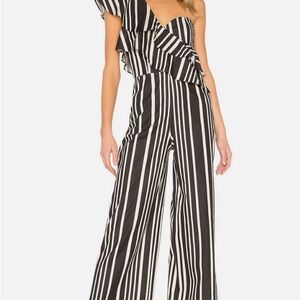 Alice & Olivia Striped Black and White Jumpsuit
